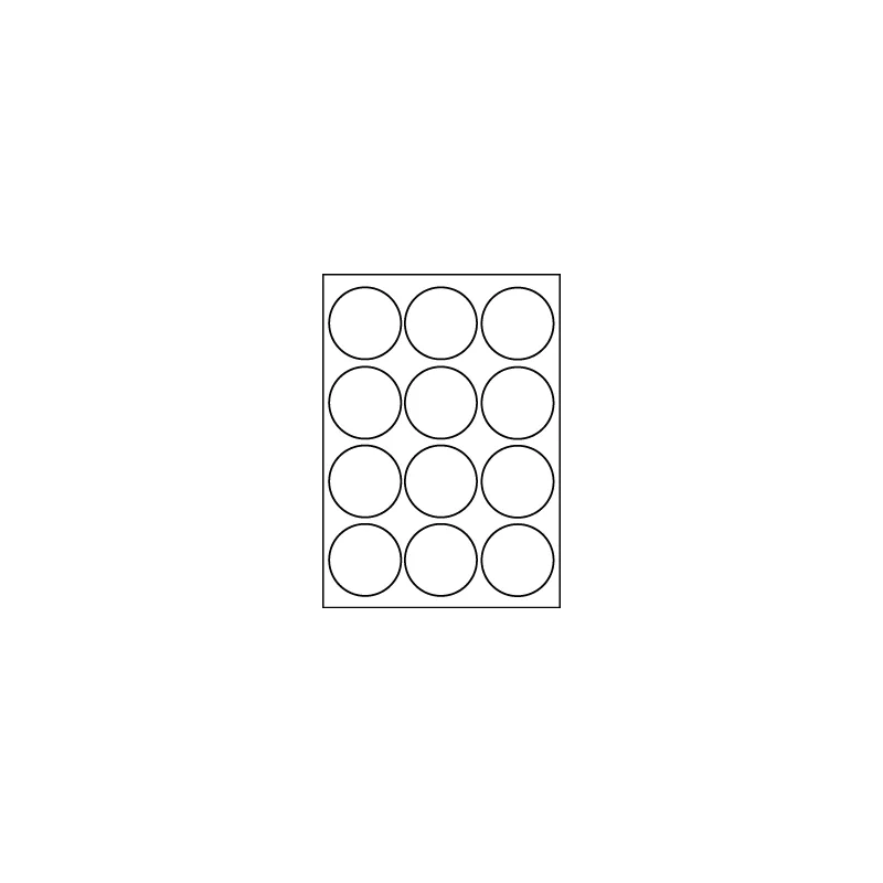 Etiquettes rondes diamètre 63,5 mm