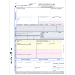 Carnet A4 lettre de voiture mixtes 25 liasses 4 feuillets