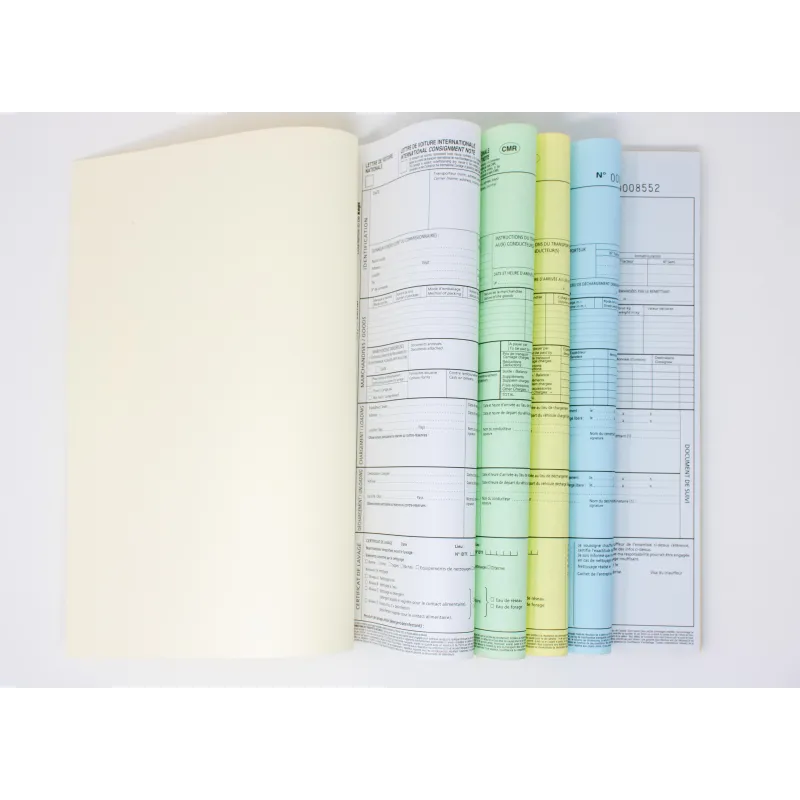 Carnet A4 lettre de voiture mixtes 25 liasses 4 feuillets
