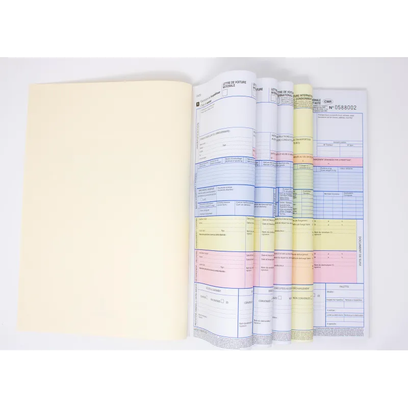 Carnet A4 lettre de voiture mixtes 25 liasses 4 feuillets