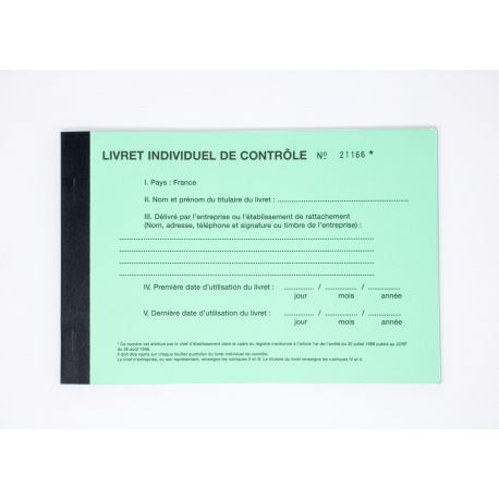 Livret individuel de contrôle
