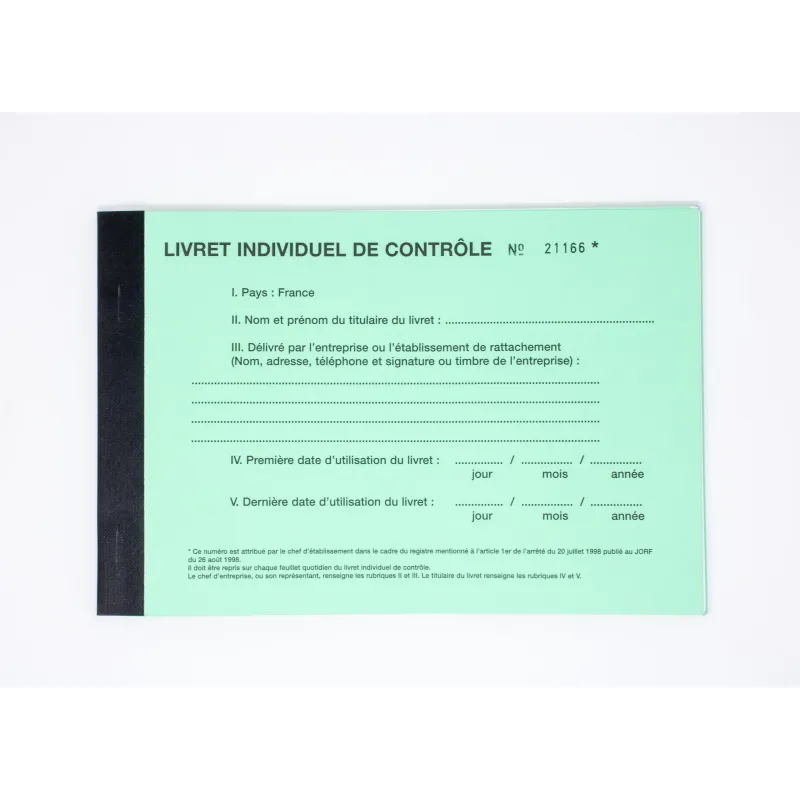 Livret individuel de contrôle