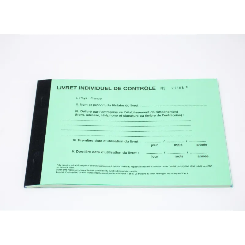 Livret individuel de contrôle