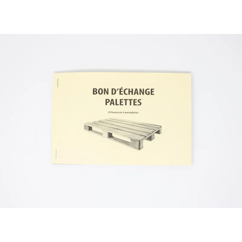 Carnet de bons d'échange palettes