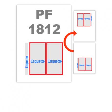 Etiquettes adhésives 63,5x46,6mm en planche A4 blanches