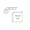 Étiquette logistique thermique direct non-adhésive 70 x 70 mm en rouleau