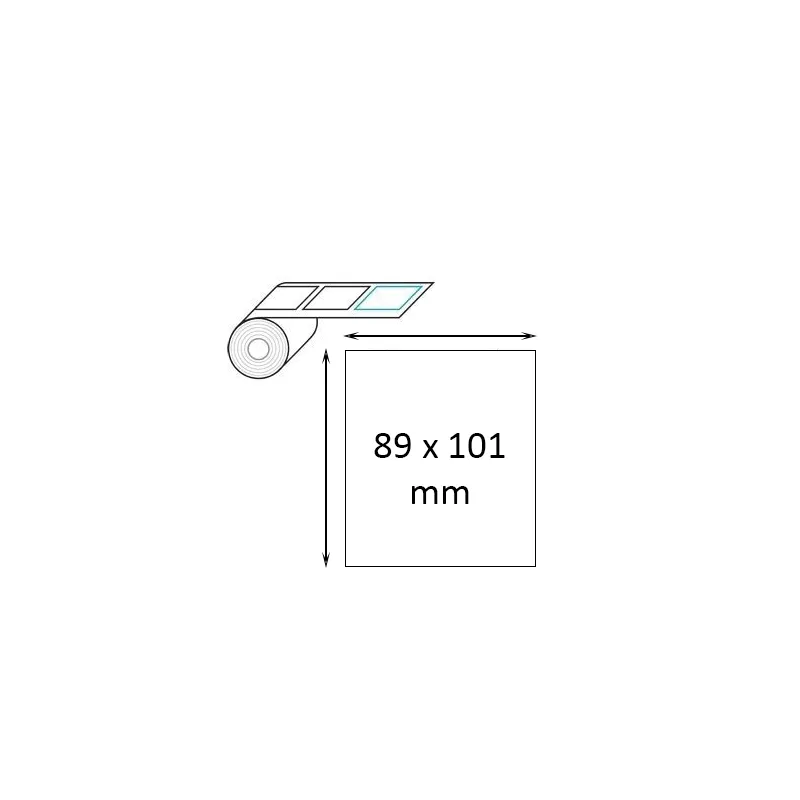 Étiquette logistique thermique direct non-adhésive 89 x 101 mm en rouleau