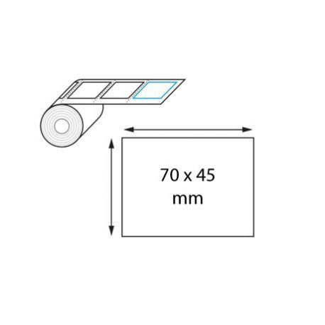 Étiquettes adhésives logistiques en rouleau à imprimer, dimensions 70 x 45 mm