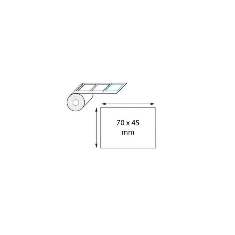 Étiquettes adhésives logistiques en rouleau à imprimer, dimensions 70 x 45 mm