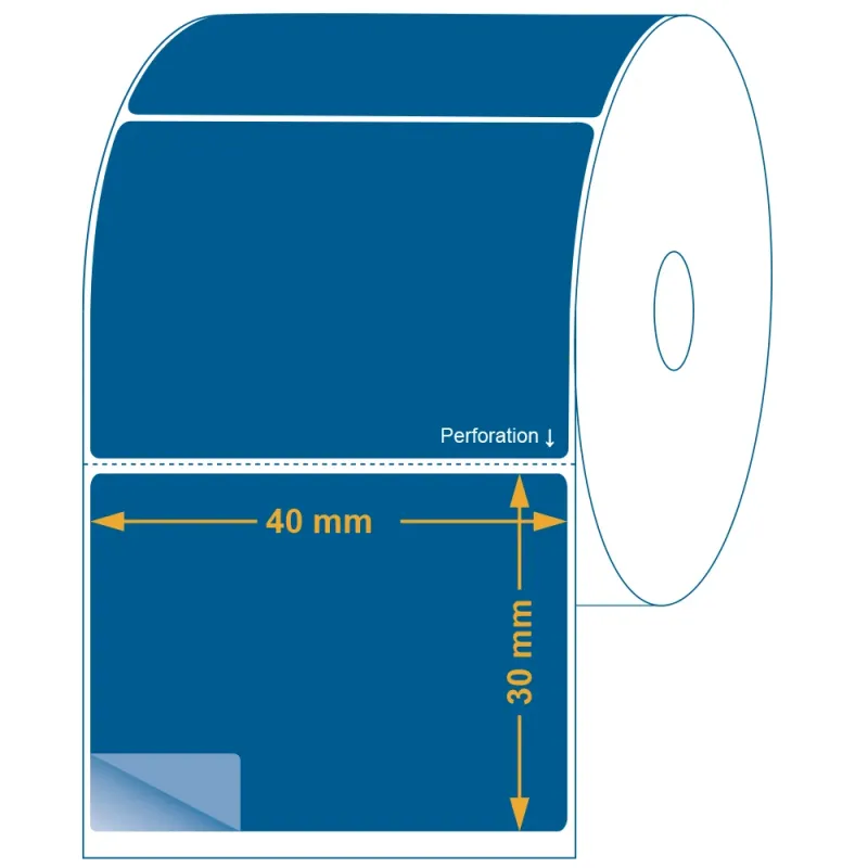Étiquette logistique thermique direct 40 x 30 mm en rouleau