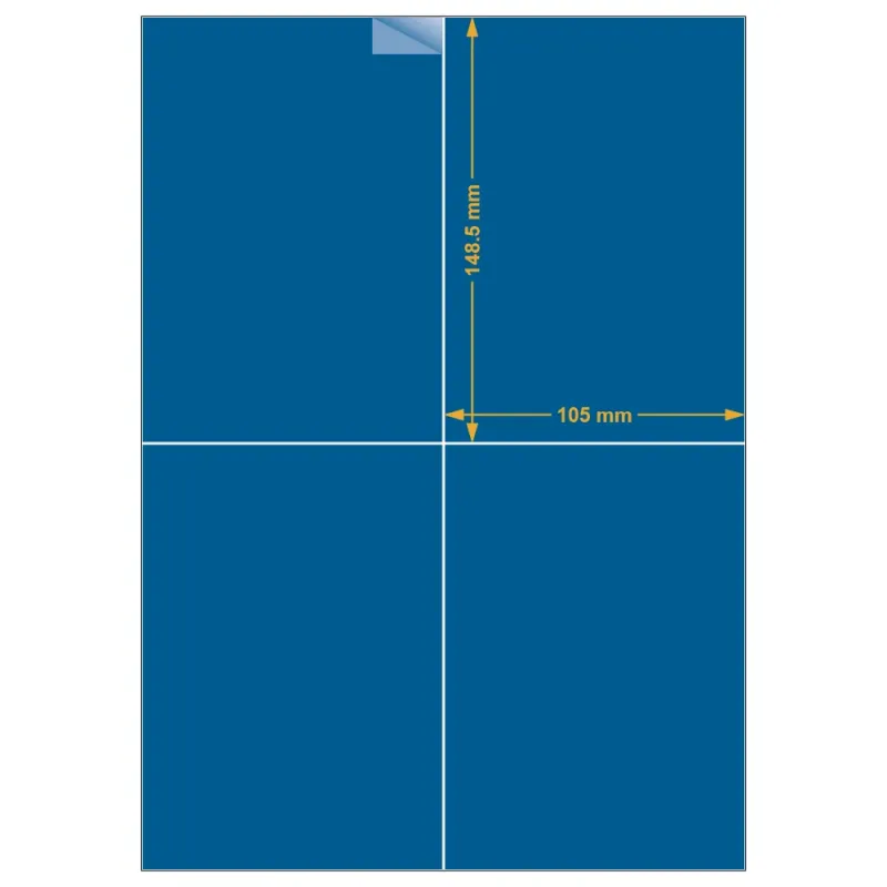4 étiquettes d'expédition - 105 x 148,5 mm - GLS, DPD. Utilisation gabarit possible