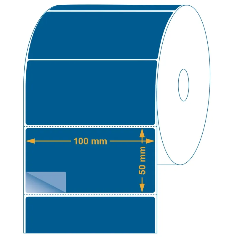 Étiquette logistique thermique direct 100 x 50 mm en rouleau. Utilisation gabarit possible