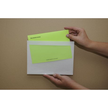 Pochette transparente autocollante : Pochette porte document adhésive -  Etiquette Intégrée