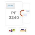 Etiquette intégrée d'expédition - 110 x 65 mm - EBAY, PRICE MINISTER