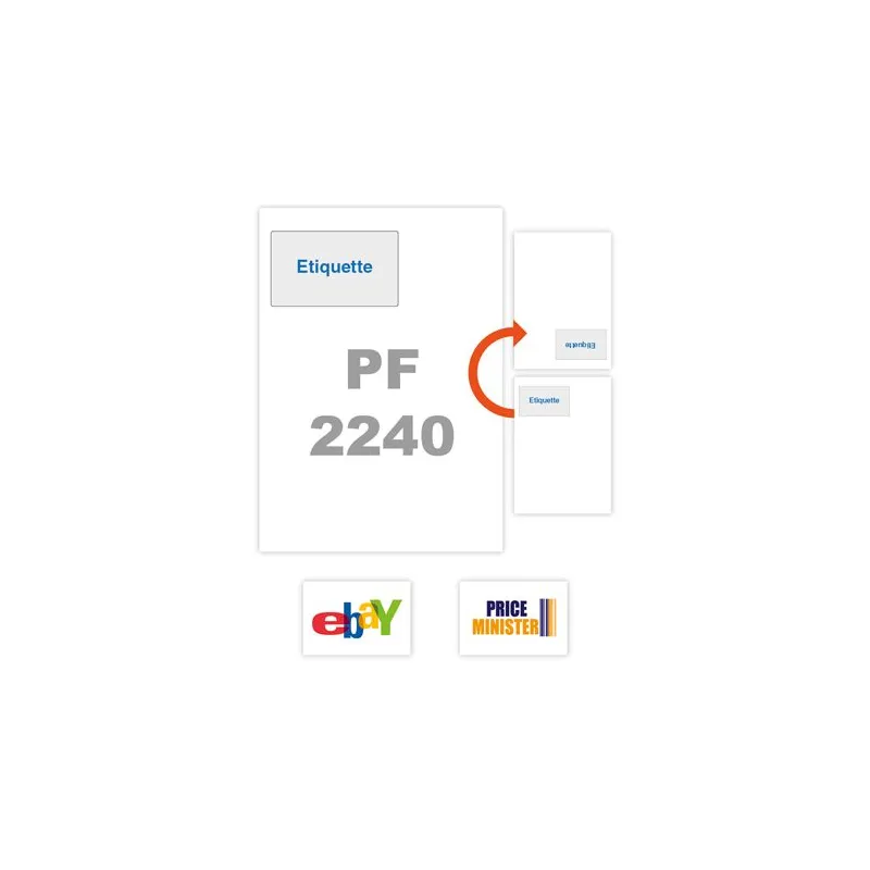 étiquette intégrée compatible Ebay et Price minister
