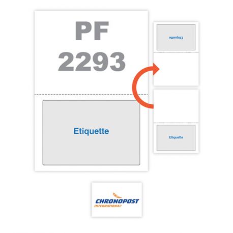 Feuille A4 avec 1 étiquette