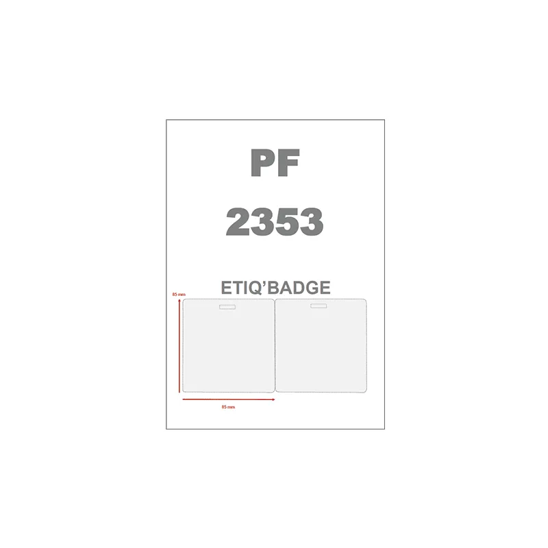 Etiq'badge |Badge - 170 x 85mm - Plastifié brillant