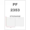 Etiq'badge |Badge  - 170 x 85mm - Plastifié brillant