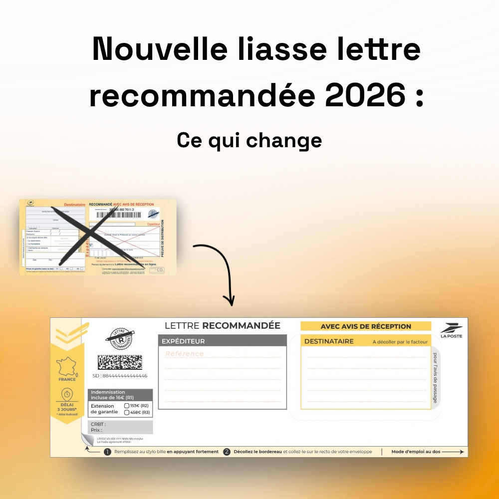 Nouvelle liasse lettre recommandée LRSD2 2026 : ce qui change